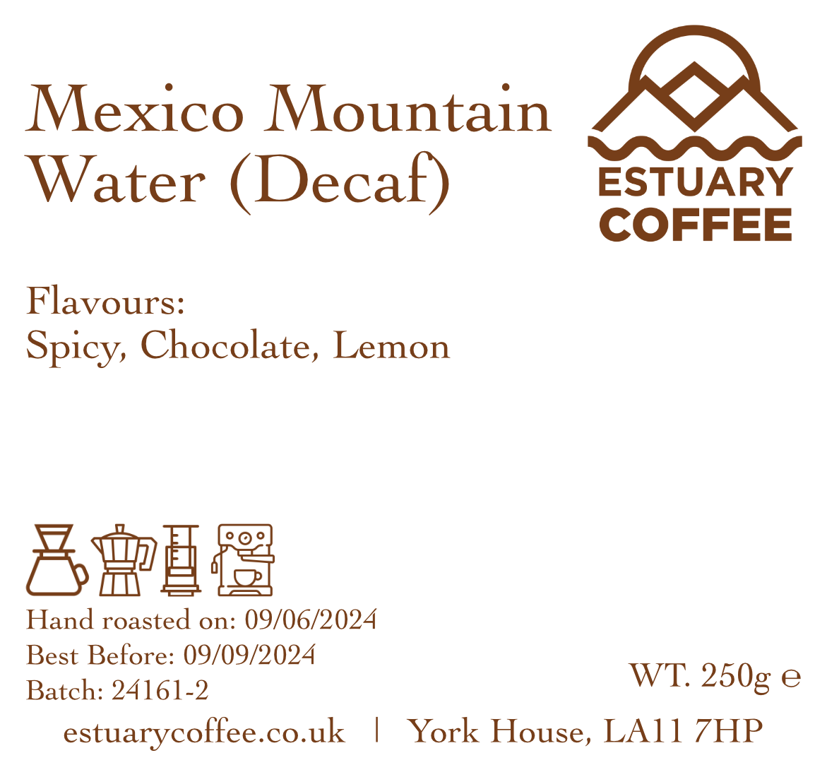 Decaf Mexico Mountain Water Roasted Coffee